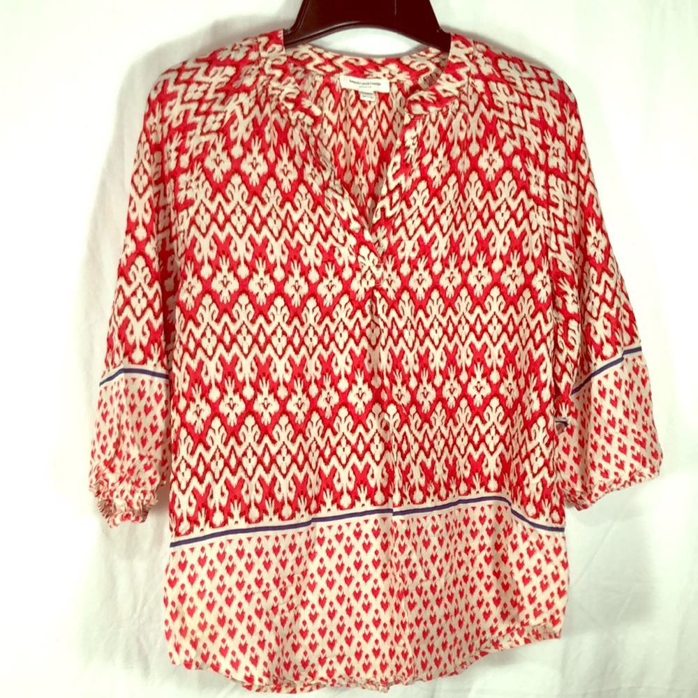Beach Lunch Lounge V neck Blouse size XS